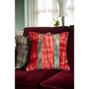 Mixed Grain Slatted Velvet Square Cushion (only 1 available)