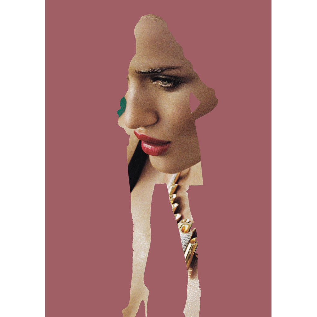 Mulberry Red Lips Digital Print