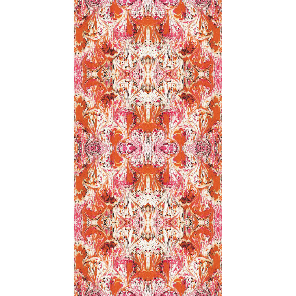 Orange Feathered Wallpaper