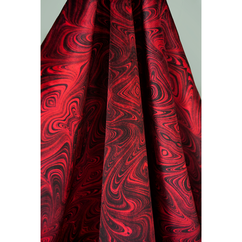 Magenta Strata Velvet Fabric
