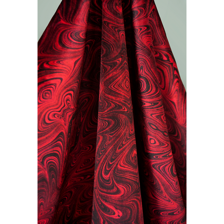 Magenta Strata Velvet Fabric