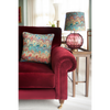 Teal Bouquet Linen Square Cushion