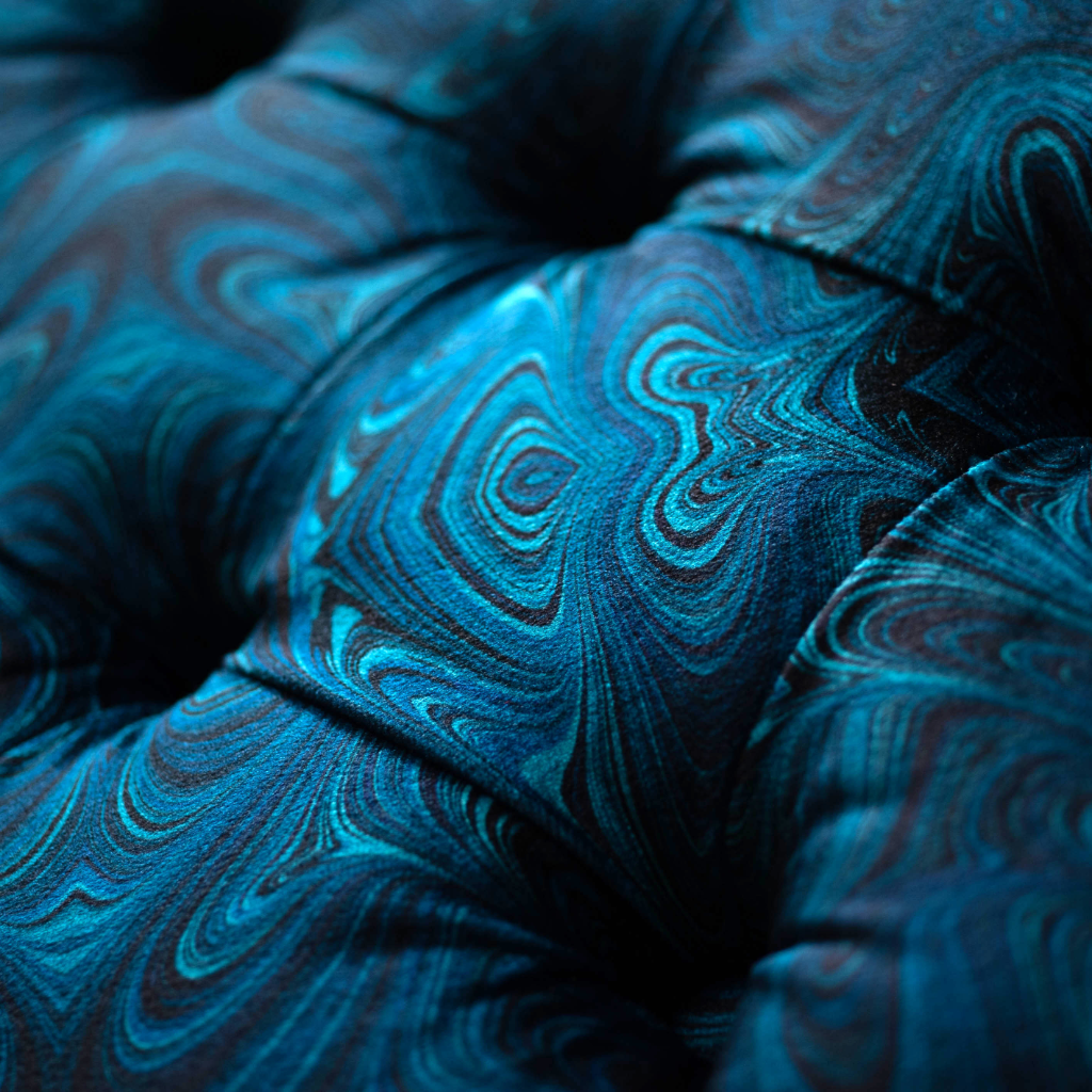 Cobalt Strata Velvet Fabric