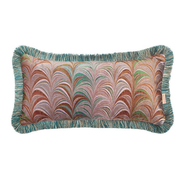 olive velvet cushion