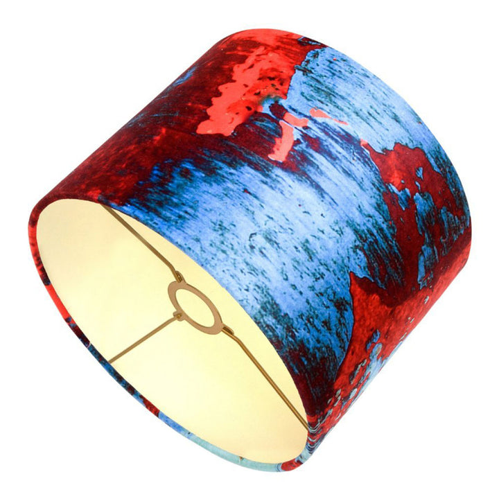 Red Blue Geode Velvet Lampshade