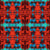 Red Blue Geode Velvet Fabric