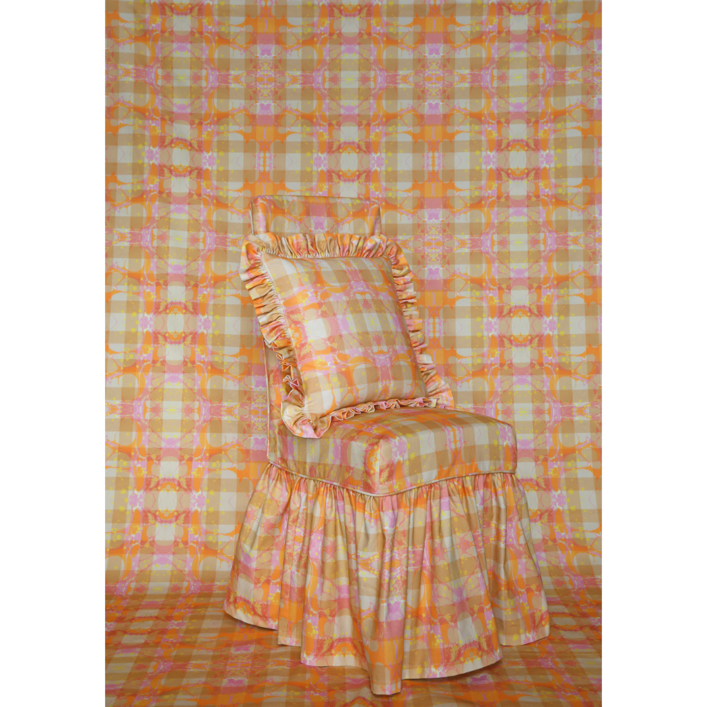 Ruffled Pastel Lauren Cotton Cushion