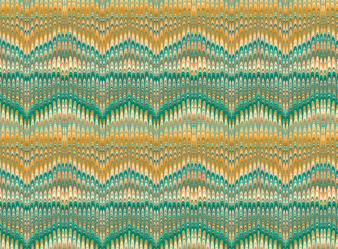 Saffron Plumes Velvet Fabric