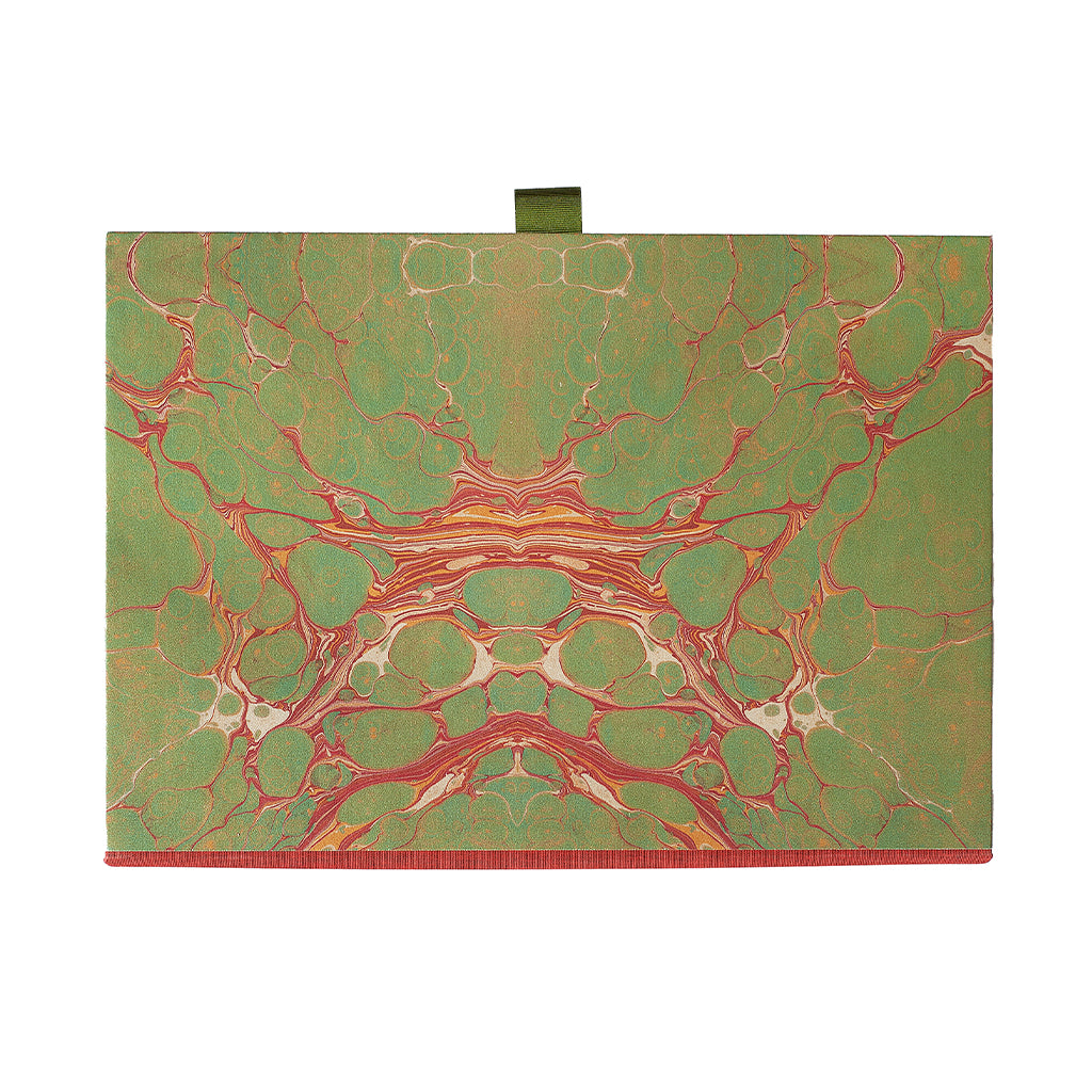sage marbled green decorative box file handmade from wallpaper