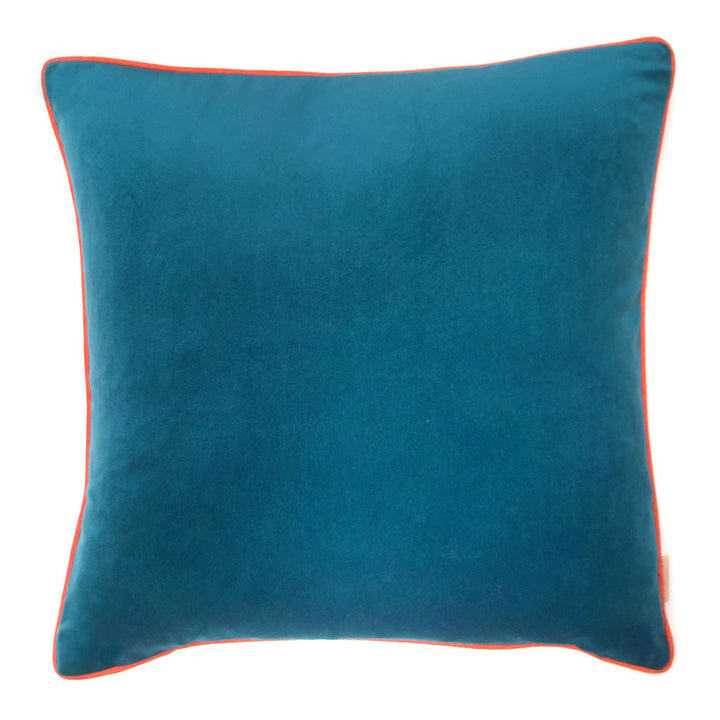 Teal Velvet Square Cushion