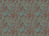 Teal Organic Marbled Velvet Fabric