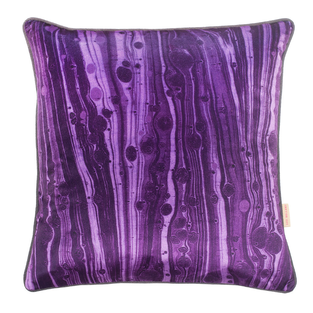 stripe velvet cushion