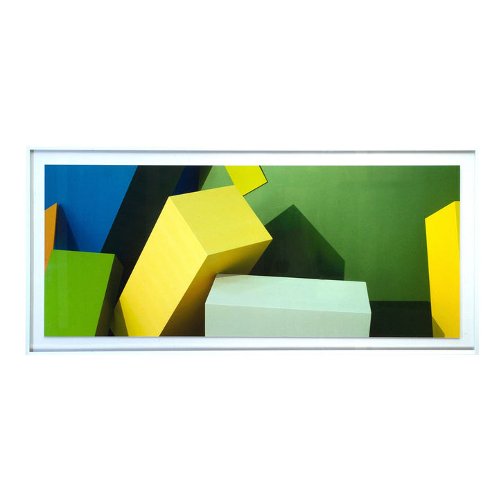 Wide Angle Green Blocks Photographic Print
