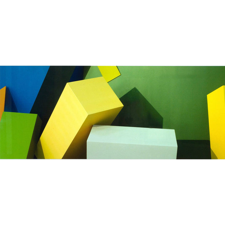 Wide Angle Green Blocks Photographic Print