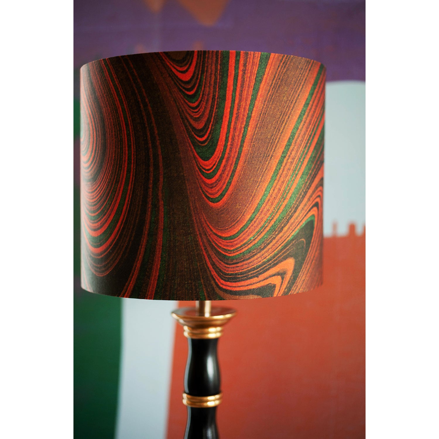 Amber Strata Silk Cotton Lampshade