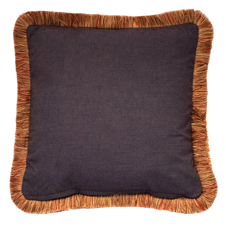 Ruched Amber Strata Velvet Small Square Cushion
