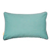 Orange Swirl Birds Collage Velvet Large Oblong Cushion