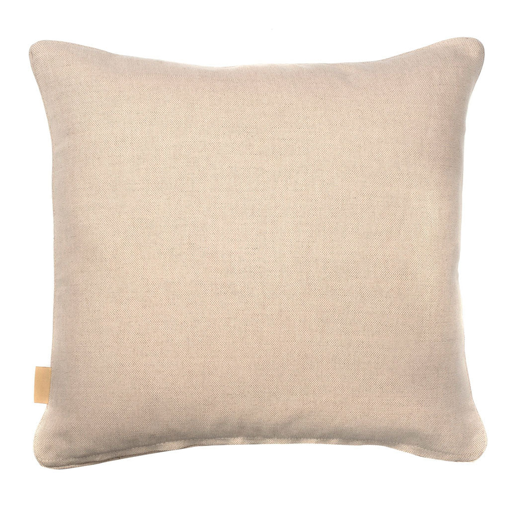 Beige Ripple Kaleidoscope Marbled Linen Square Cushion