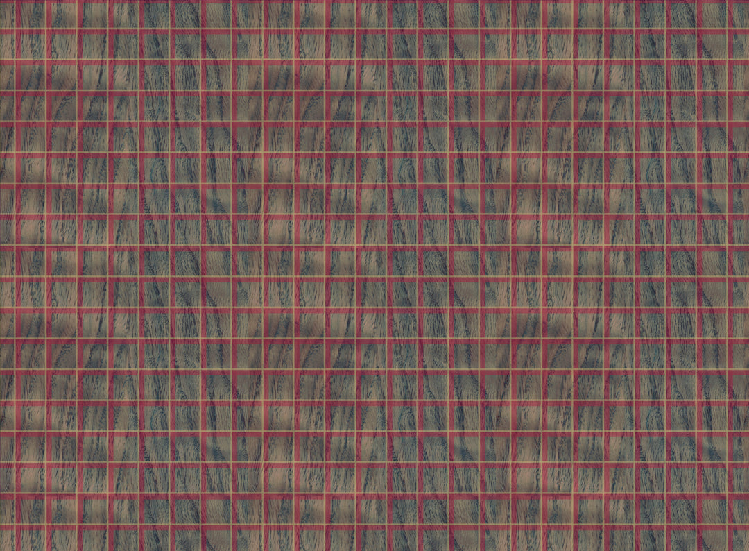 Birch Red Pane Velvet Fabric