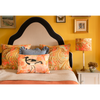 Coral Tapestry Seabird Linen Large Oblong Cushion