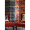 Ruched Teal Bouquet Marbled Velvet Small Square Cushion