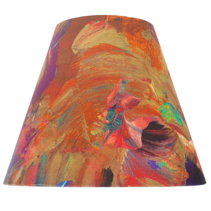 Candied Painterly Linen Cone Lampshade