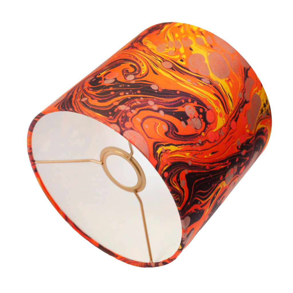 Carnelian Marbled Silk Cotton Lampshade