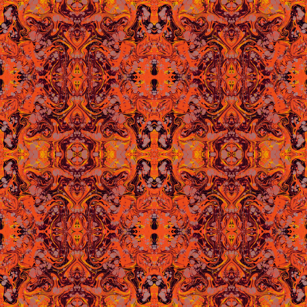 Carnelian Marbled Velvet Fabric