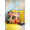 Coral Tapestry Shells Linen Small Square Cushion