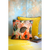 Coral Tapestry Shells Linen Small Square Cushion