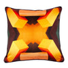 Four Yellow Blocks Silk Cotton Cushion