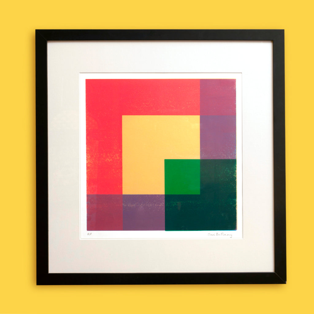 'Green in the Corner' Framed Screen Print