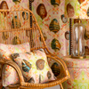 Indian Summer Shells Linen Small Square Cushion