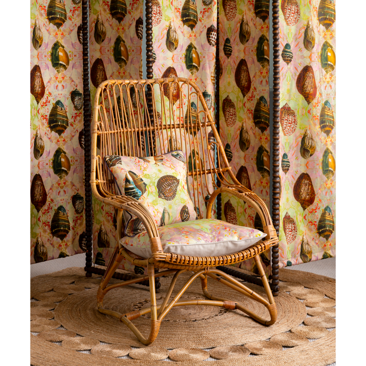Indian Summer Shells Linen Small Square Cushion