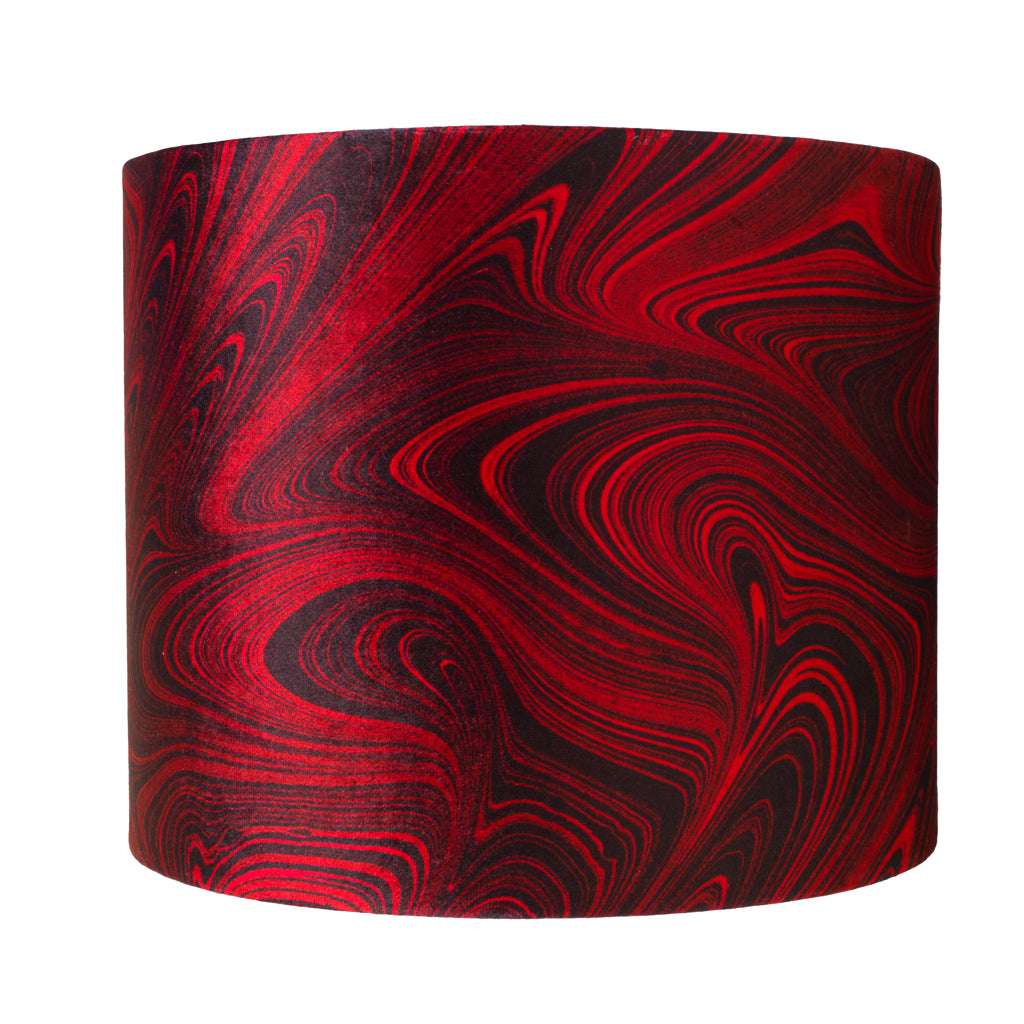 Magenta Strata Velvet Lampshade