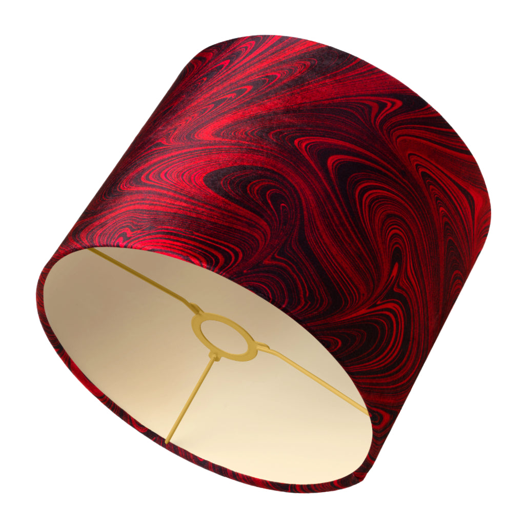 Magenta Strata Velvet Lampshade