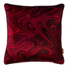 Magenta Strata Marbled Velvet Square Cushion
