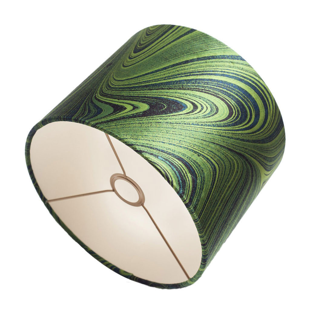 Malachite Marbled Velvet Lampshade