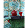 Tasseled Malachite Marbled Velvet Large Oblong Cushion