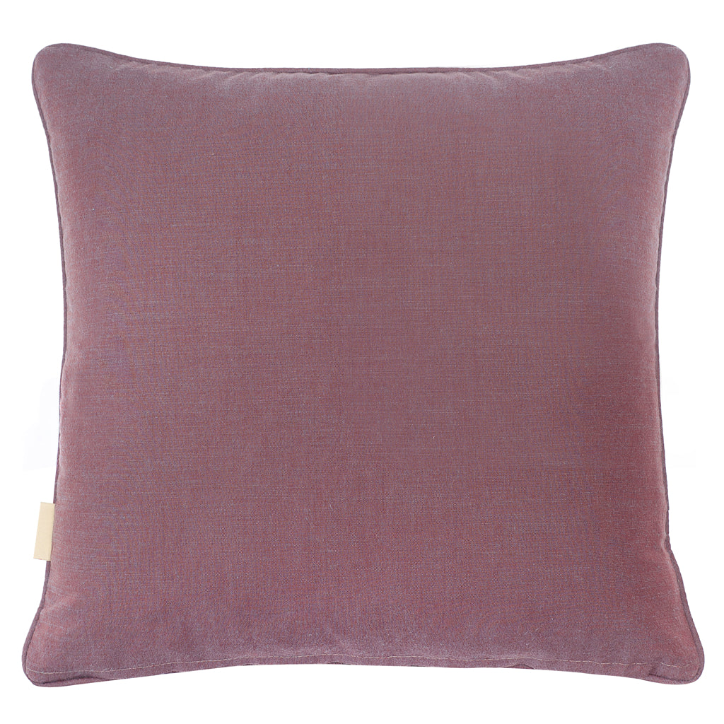 Fig Marbled Square Velvet Cushion
