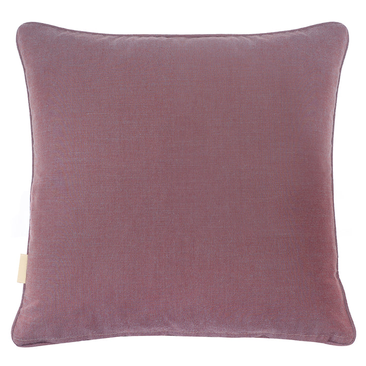 Scarlet Viridian Parquet Velvet Square Cushion