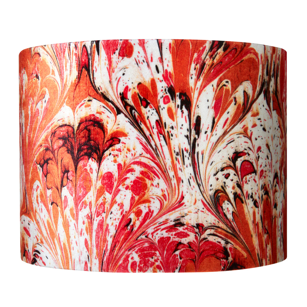 Orange velvet lampshade deals