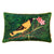 Malachite Oriole Velvet Large Oblong Cushion