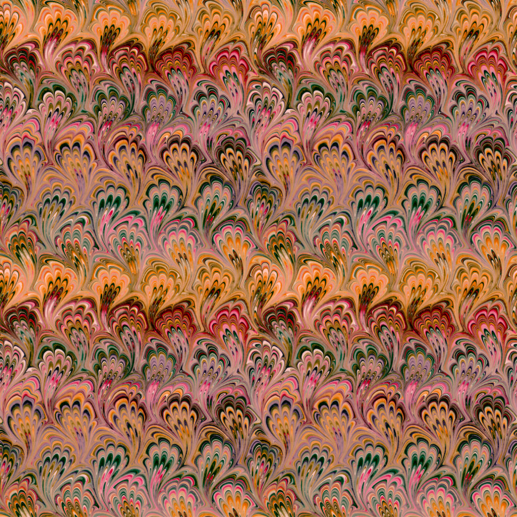 Peacock Bouquet Velvet Fabric