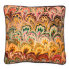 Peacock Bouquet Linen Square Cushion