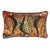 Peacock Bouquet Shells Linen Large Oblong Cushion