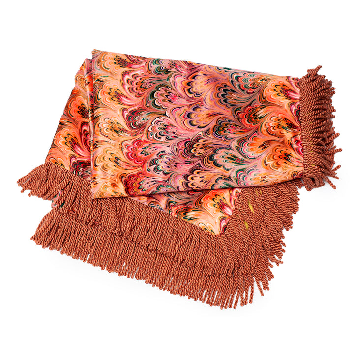 Double-Sided Peacock Bouquet Velvet Throw