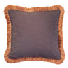 Ruched Peacock Bouquet Marbled Velvet Small Square Cushion