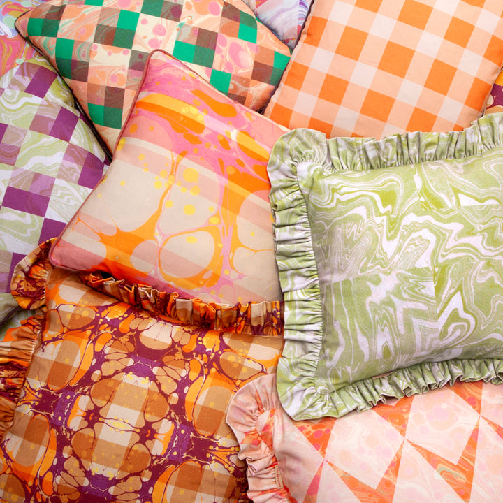 Pastel Marbled Lauren Cotton Cushion