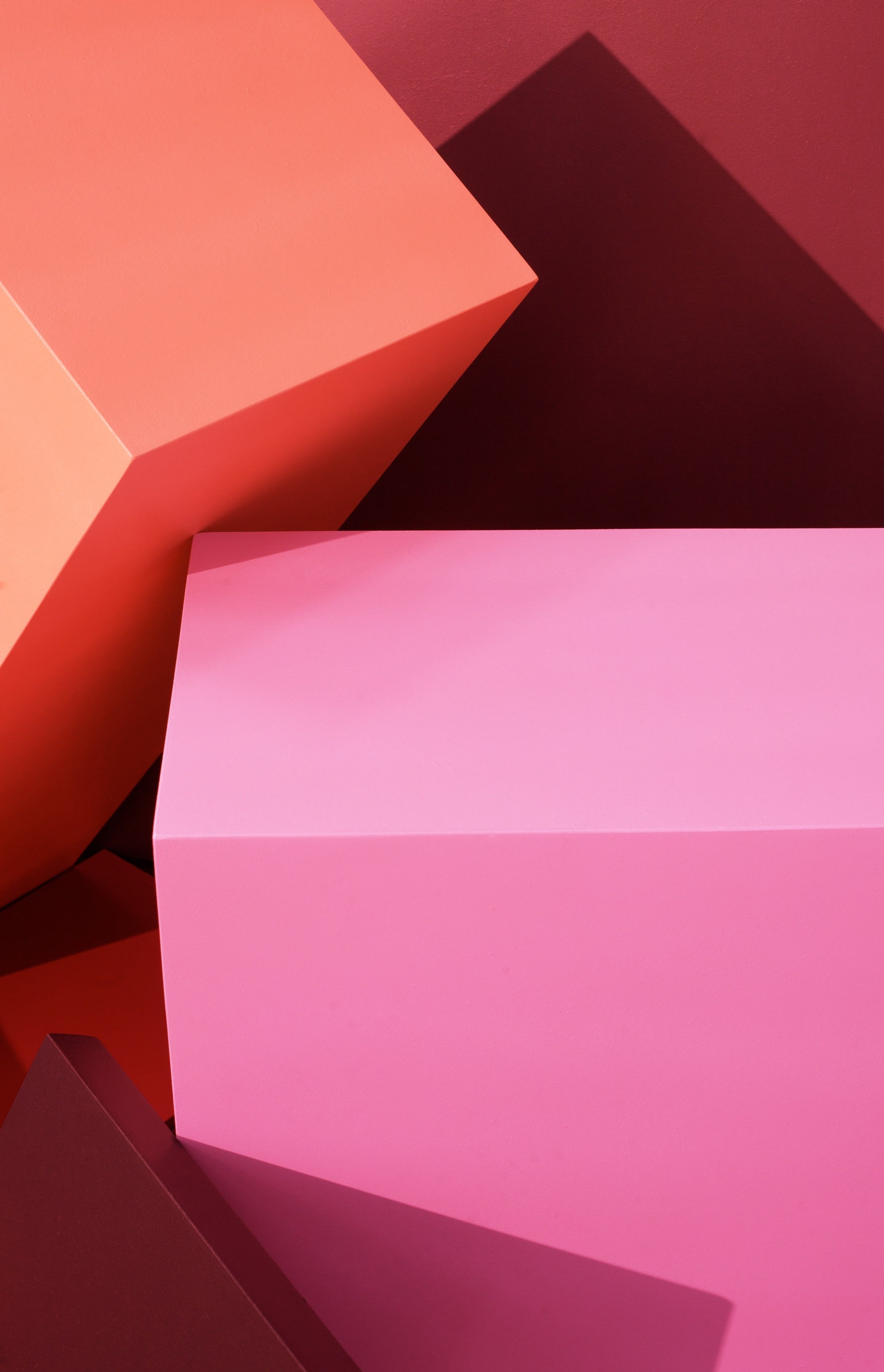 Pink Blocks Geometric Photographic Digital Print